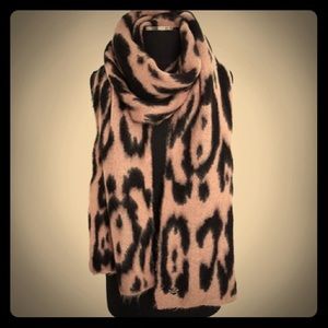 Betsey Johnson pink and black scarf